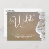 Carte Postale Mise à jour sur le mariage de plage avec sable et  (Devant / Derrière)