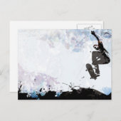 Carte Postale Mise en page du groupe de skateboard (Devant / Derrière)