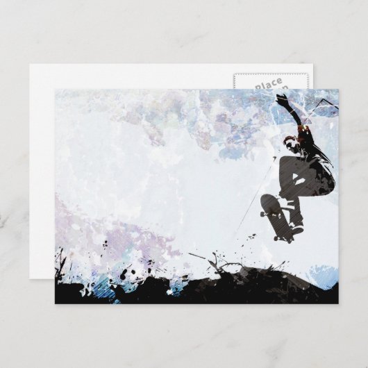 Carte Postale Mise en page du groupe de skateboard (Devant / Derrière)