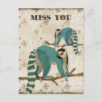 Carte postale Miss Azure Lemurs