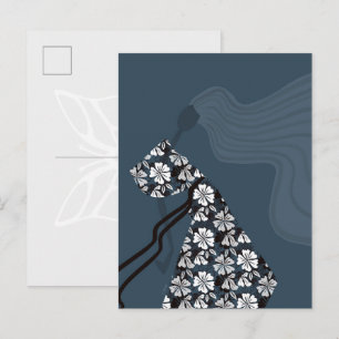 Carte Postale Miss Dita Disco Dramatique Glam Art