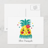 Carte Postale Miss Hawaiian Pineapple (Devant / Derrière)