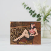 Carte postale Miss Janvier (Debout devant)