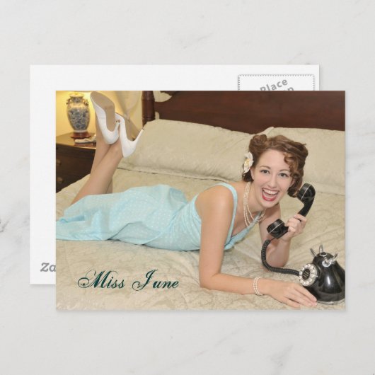 Carte Postale Miss June-Postcard (Devant / Derrière)