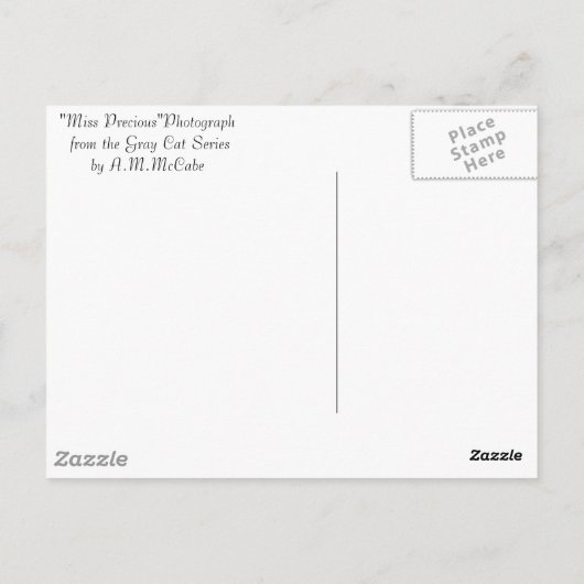 Carte Postale "Miss Precious" (Dos)