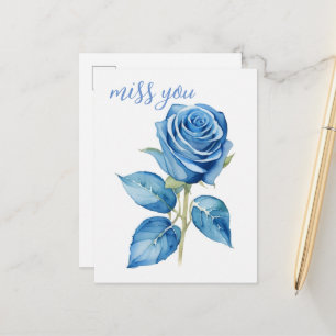 Carte Postale Miss Roses Bleus