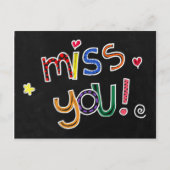 Carte postale Miss You - vous manquant (Devant)