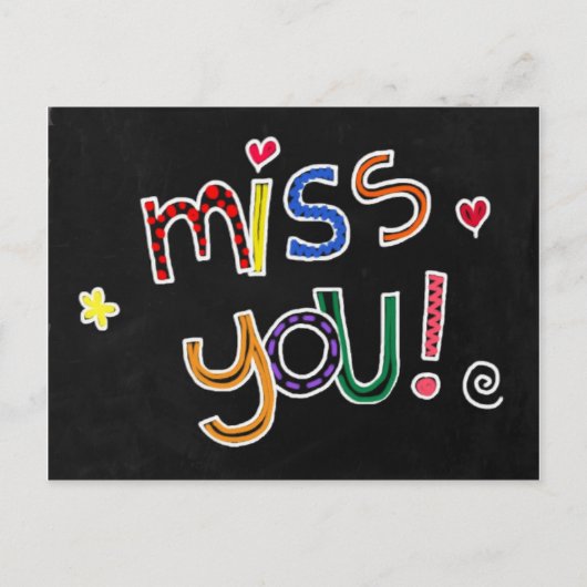 Carte postale Miss You - vous manquant (Devant)