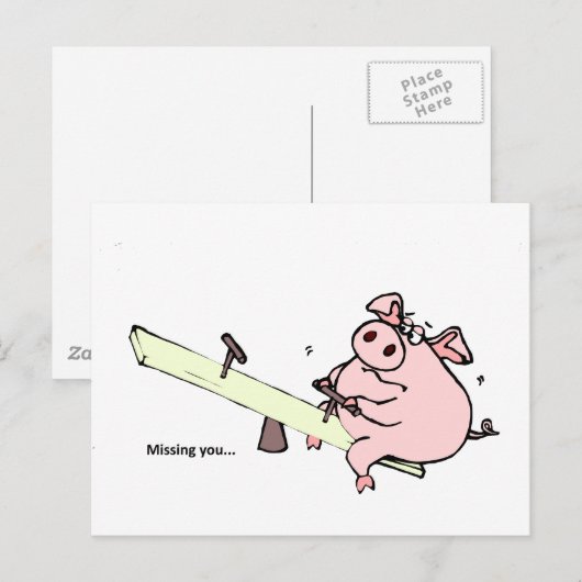 CARTE POSTALE MISSING YOU (Devant / Derrière)