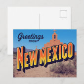 Carte Postale Mission Adobe du Nouveau-Mexique (Devant / Derrière)