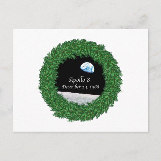 Carte Postale Mission Apollo 8 Christmas Eve Moon (Devant)