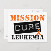Carte Postale Mission Cure Leukemia (Devant / Derrière)