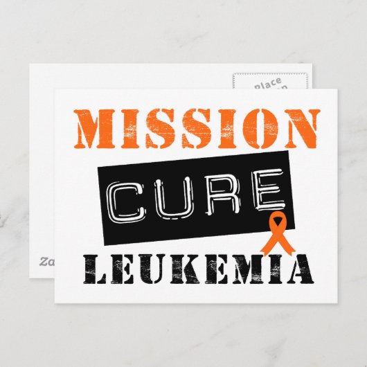 Carte Postale Mission Cure Leukemia (Devant / Derrière)