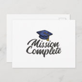 Carte Postale Mission d'obtention du diplôme terminée (Devant / Derrière)