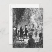 Carte Postale Missionnaires moraves parmi les Indiens (Devant / Derrière)