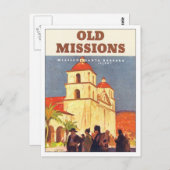 Carte Postale Missions vintages Père Noël Barbara (Devant / Derrière)