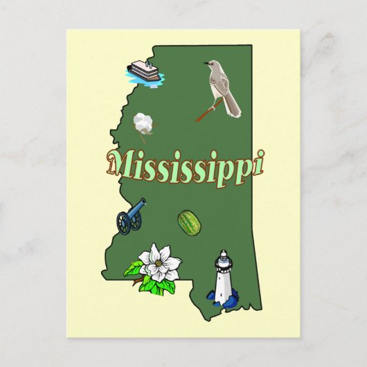 Carte postale Mississippi (Devant)