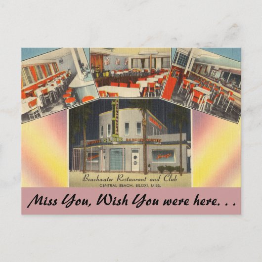 Carte Postale Mississippi, Beachwater Restaurant & Club (Devant)