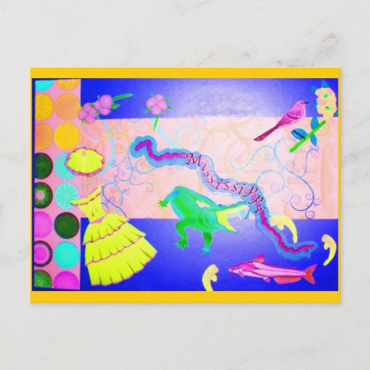 Carte Postale Mississippi Collage (Devant)