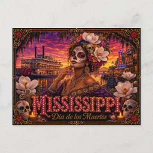 Carte Postale Mississippi Día de los Muertos Rétro