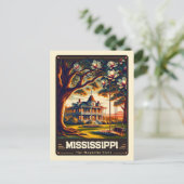 Carte Postale Mississippi | Esprit patriotique Vintage (Debout devant)