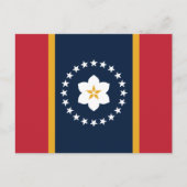 Carte Postale Mississippi : Le drapeau de l'État américain de Ma (Devant)