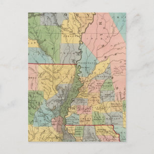 Carte Postale Mississippi, Louisiane, Arkansas