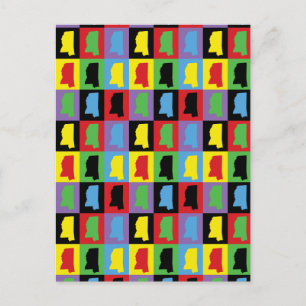 Carte Postale Mississippi Motif Pop Art