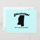 Carte Postale Mississippi Motto - Spell it (Devant / Derrière)
