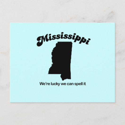 Carte Postale Mississippi Motto - Spell it (Devant)