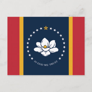 Carte Postale mississippi nouveau drapeau américain amérique mag