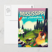 Carte Postale Mississippi Pour l'aventure (Devant / Derrière)