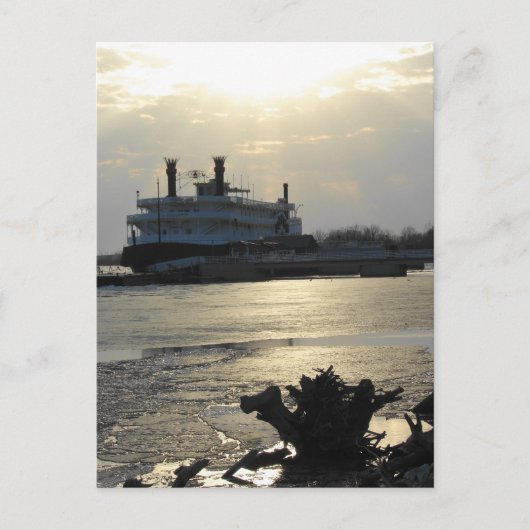 Carte Postale Mississippi River Sunset in Winter (Devant)