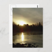 Carte Postale Mississippi Rivière Sunrise réflexion (Devant / Derrière)