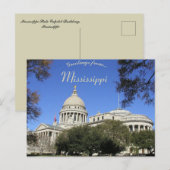 Carte Postale Mississippi State Capitol Building Mississippi (Devant / Derrière)