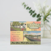 Carte Postale Mississippi, Touristes du triangle, Méridien (Debout devant)