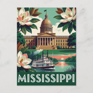 Carte Postale Mississippi USA Blues Delta Histoire du Sud 🎸