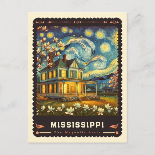 Carte Postale Mississippi | Vincent Van Gogh inspiré (Devant)