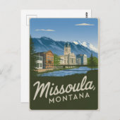Carte Postale Missoula Montana Vintage (Devant / Derrière)
