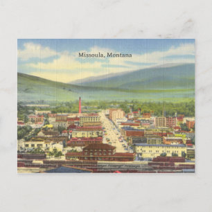 Carte Postale Missoula, Montana Vue vintage