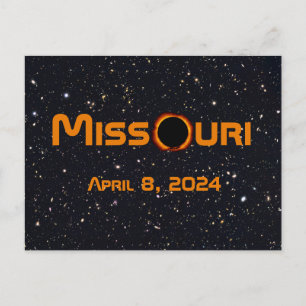 Carte Postale Missouri 2024 Éclipse solaire totale