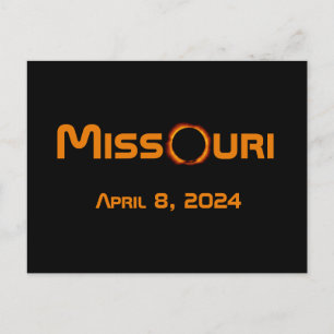 Carte Postale Missouri 2024 Éclipse solaire totale