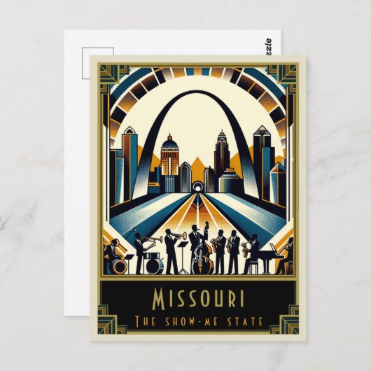 Carte Postale Missouri | Art déco (Devant / Derrière)
