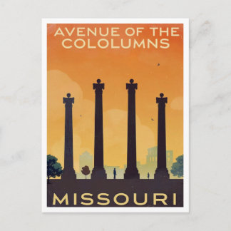 Carte Postale Missouri Avenue of the Columns Art