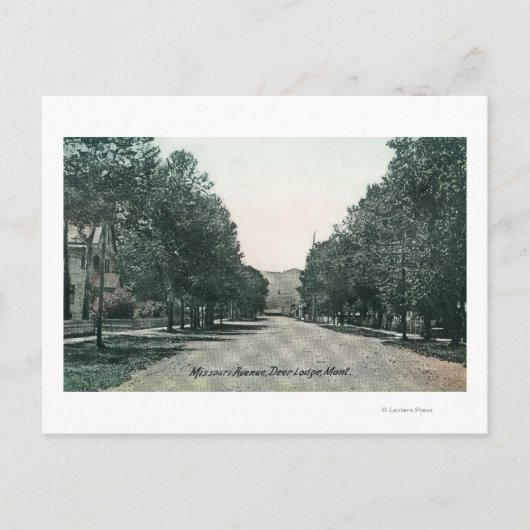 Carte Postale Missouri Avenue ViewDeer Lodge, MT (Devant)