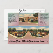 Carte Postale Missouri, Cour de corail, St. Louis (Devant / Derrière)