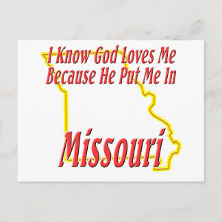 Carte Postale Missouri - Dieu m'aime