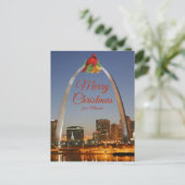 Carte Postale Missouri Gateway Arch Joyeux Noël (Debout devant)