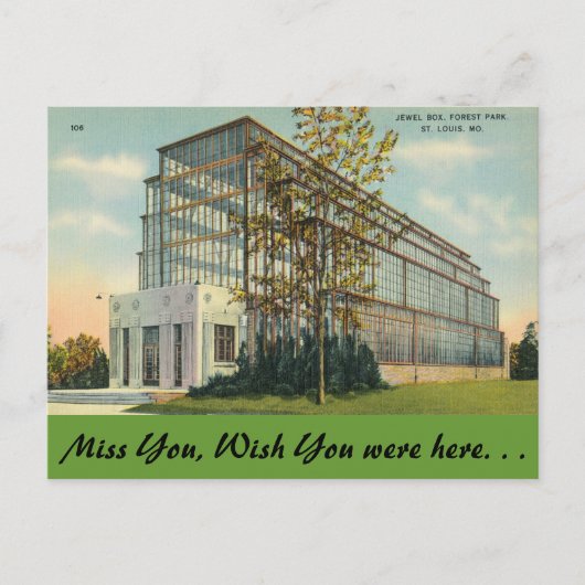 Carte Postale Missouri, Jewel Box, Forest Park (Devant)