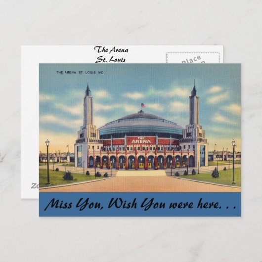 Carte Postale Missouri, L'Arena, St. Louis (Devant / Derrière)